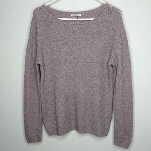 Vila Milano L Extra Soft Blush Purple Crochet Knit Long Sleeve Sweater